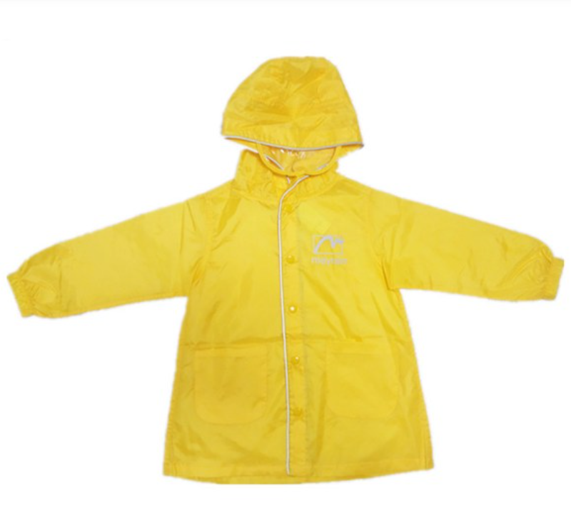 Childrens Yellow Rain Jacket Use with Breathable Fabric