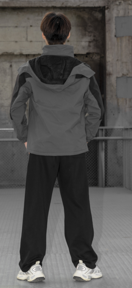 Light hooded rain jacket is trustworthy