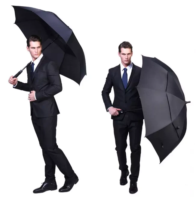 black long waterproof coat