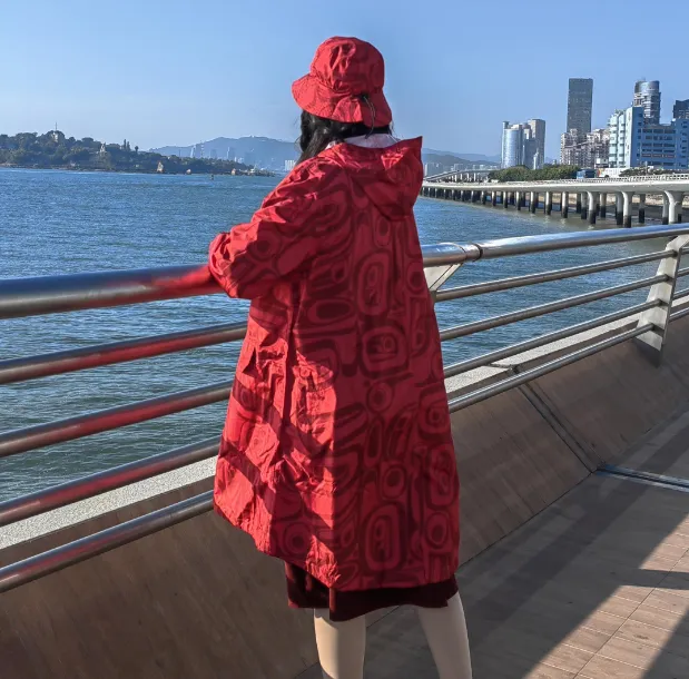 running rain coat