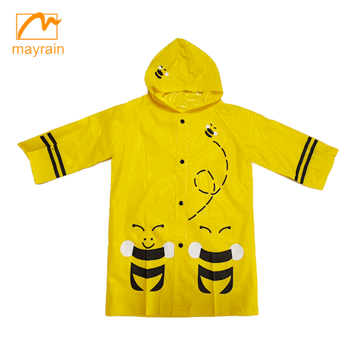 lovely printing PVC raincoat 100% waterproof rain jacket
