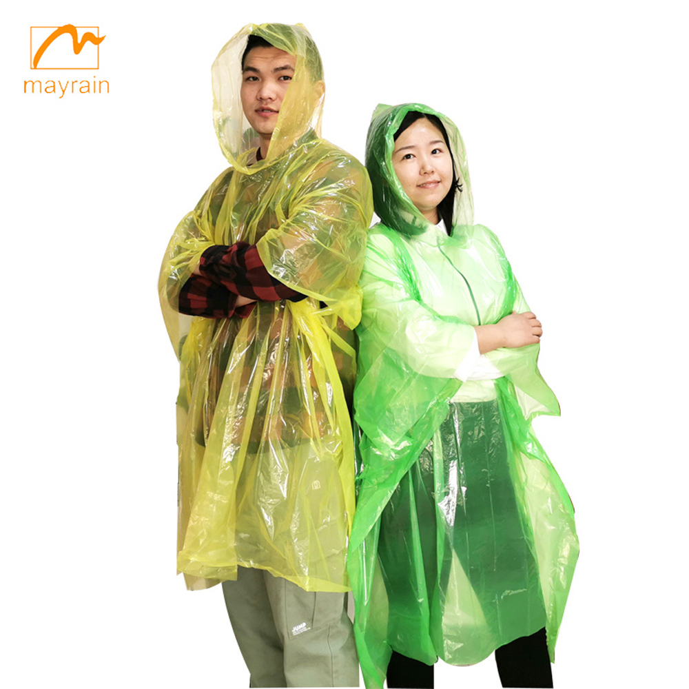 Disposable PE rain Poncho