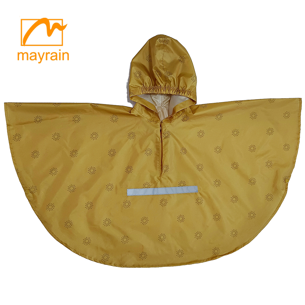 reflective fabric kids rain poncho