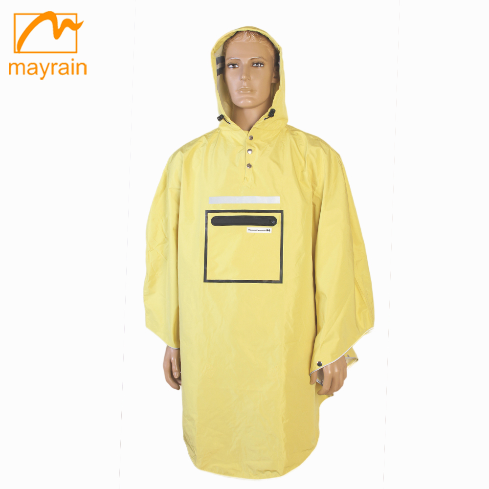 Waterproof TPU riding bicycle outdoor rain ponchofor adult
