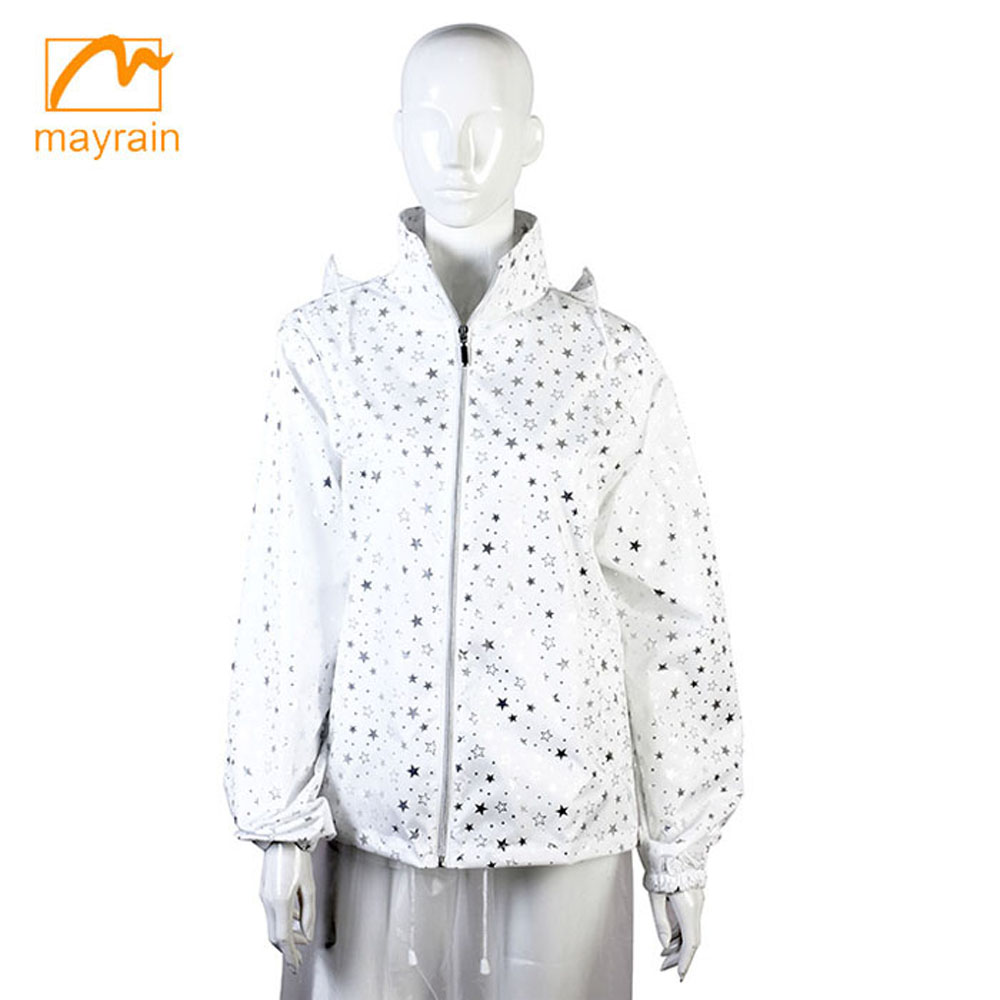 silver printed women’s jacket