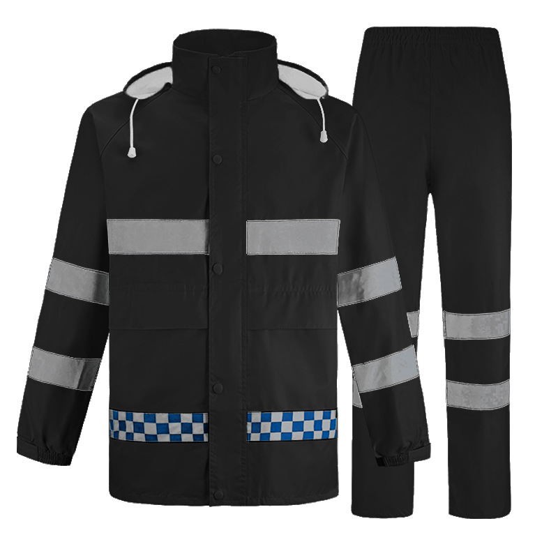 mayrain good quality Reflective waterproof safety rain suit for adult