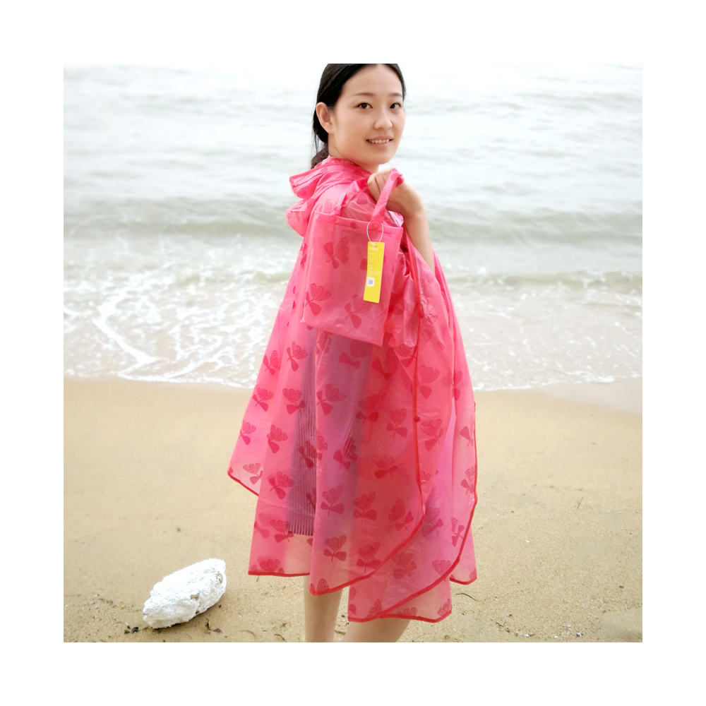 New design PVC rain poncho with full printing