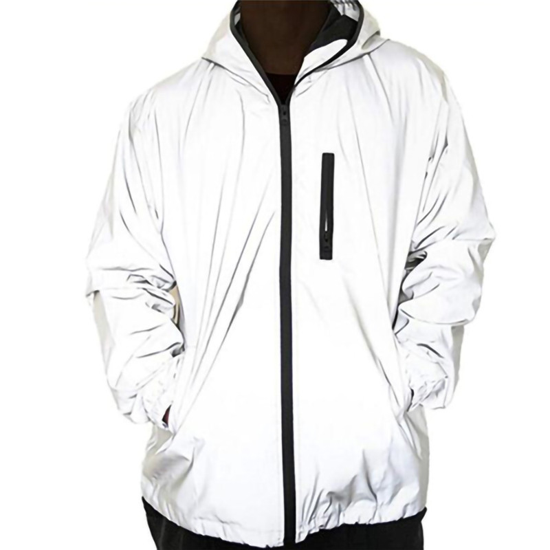 Reflective track windbreaker jackets