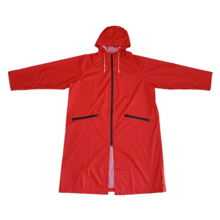 women long raincoat polyester waterproof rain poncho riding bike